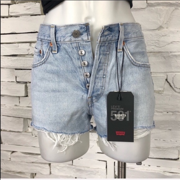 Levi’s 501’s Jean Shorts Denim Cut Offs NWT - Picture 4 of 8